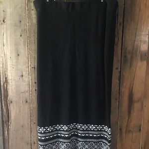 Ralph Lauren Long Black Wool  Skirt